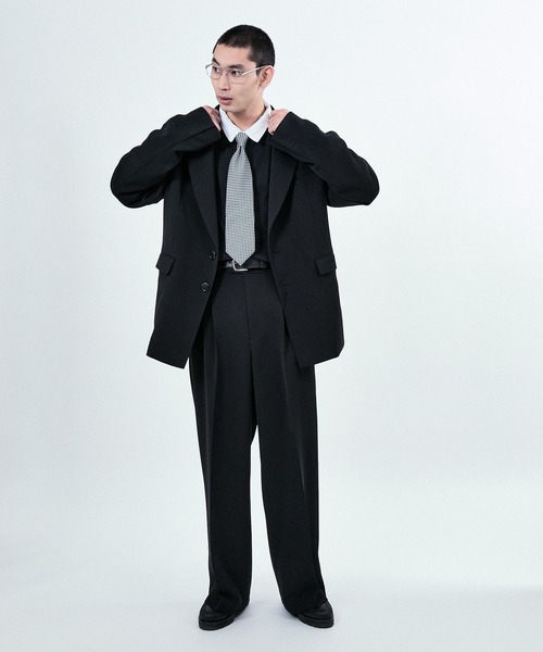 M TO R（ムウトアール）の「BOXY SET UP JACKET（テーラードジャケット・レディース・ブラック/ベージュ系その他・42/38/40）」の3枚目の写真