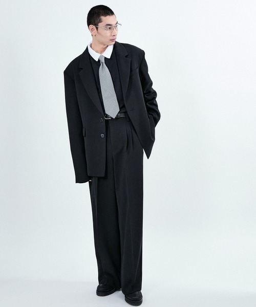 M TO R（ムウトアール）の「BOXY SET UP JACKET（テーラードジャケット・レディース・ブラック/ベージュ系その他・42/38/40）」の10枚目の写真