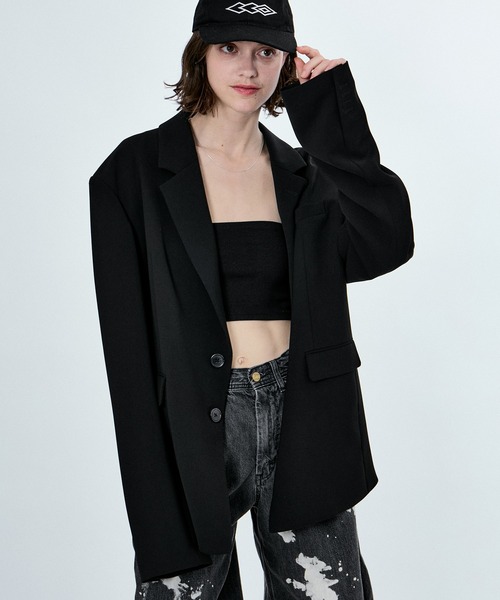 M TO R（ムウトアール）の「BOXY SET UP JACKET（テーラードジャケット・レディース・ブラック/ベージュ系その他・42/38/40）」の19枚目の写真