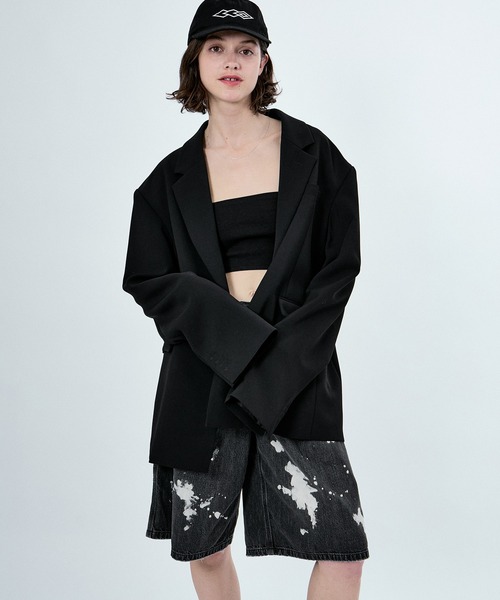 M TO R（ムウトアール）の「BOXY SET UP JACKET（テーラードジャケット・レディース・ブラック/ベージュ系その他・42/38/40）」の20枚目の写真