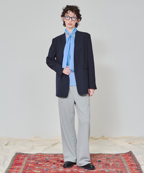 セール】【スタイリスト福田麻琴さんコラボ】ノーカラージャケット