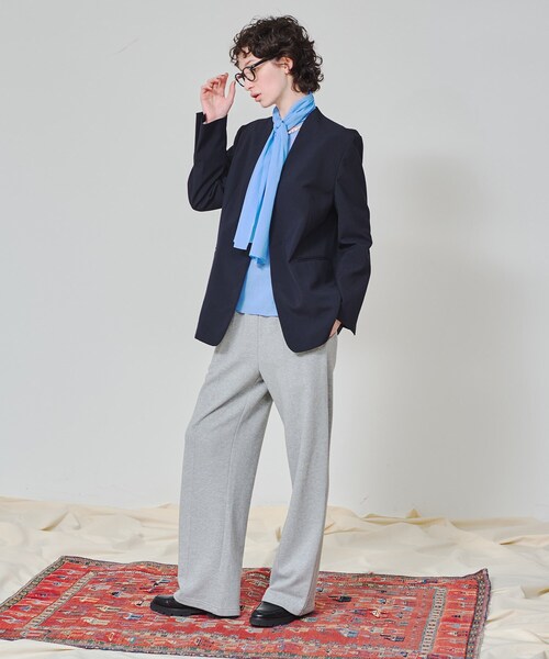 セール】【スタイリスト福田麻琴さんコラボ】ノーカラージャケット