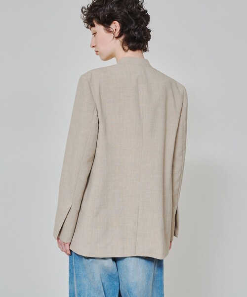 セール】【スタイリスト福田麻琴さんコラボ】ノーカラージャケット