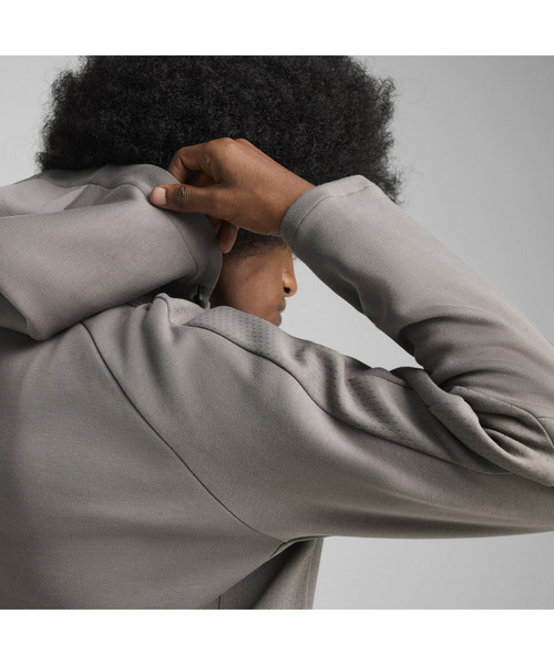 PUMA（プーマ）の「PUMA プーマ メンズ エヴォストライプ フルジップ フーディDK（パーカー・メンズ・グレー系その他/ブラック・MEDIUM/LARGE/SMALL/XX-LARGE/X-LARGE）」の9枚目の写真