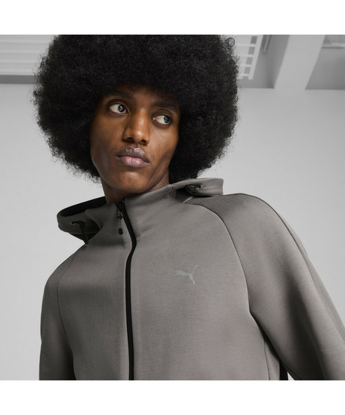 PUMA（プーマ）の「PUMA プーマ メンズ エヴォストライプ フルジップ フーディDK（パーカー・メンズ・グレー系その他/ブラック・MEDIUM/LARGE/SMALL/XX-LARGE/X-LARGE）」の12枚目の写真