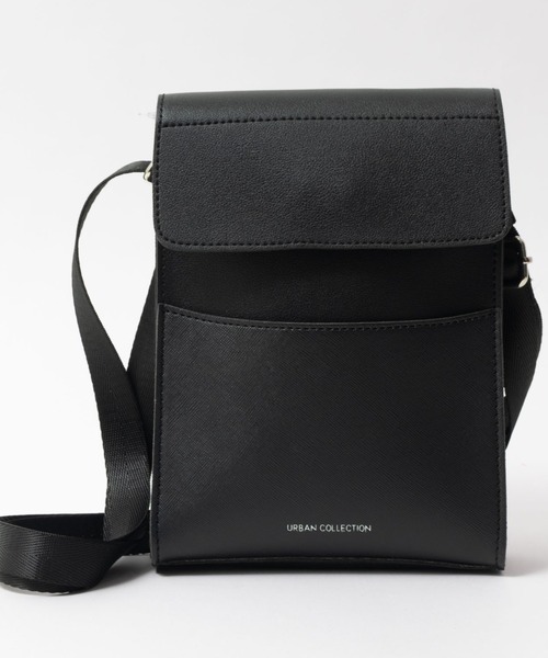 MINTIZ アーバンフレックスショルダーバッグ [BLACK] 本革型押しミニショルダーバッグ(2WAY)(サクシフラージュ