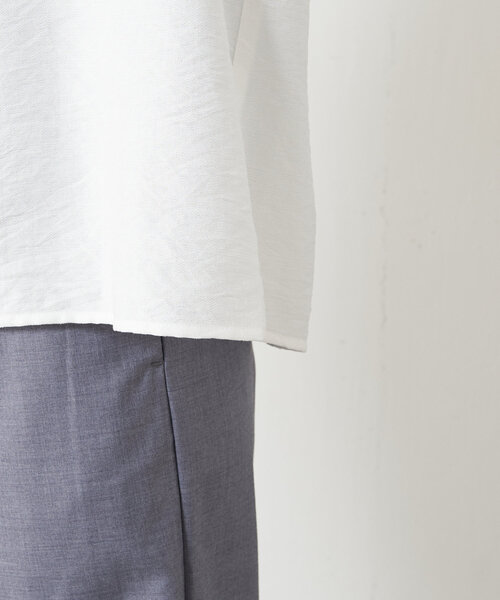 Jena espace merveilleux（ジェナ　エスパスメルヴェイユ）の「【SNSで話題／すっきりブラウス】リネンライクスキッパーブラウス（シャツ/ブラウス・レディース・イエロー/ブラック/オフホワイト・FREE）」の18枚目の写真