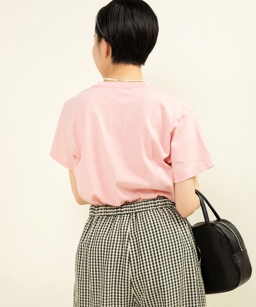 CHILD WOMAN（チャイルドウーマン）の「アヒルの会議プリント ミニＴシャツ（Tシャツ/カットソー・レディース・アイボリー/ピンク/ブルー/イエロー/グレー・FREE）」の10枚目の写真