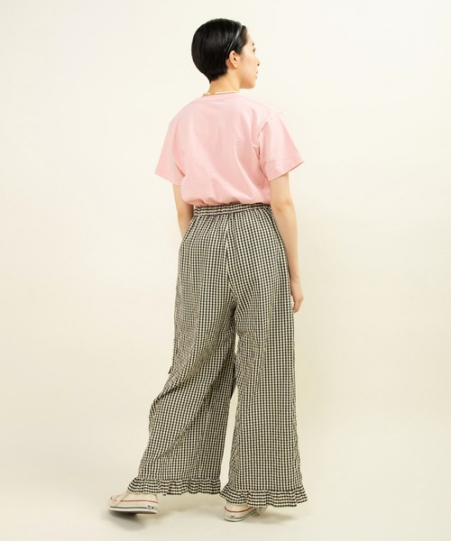 CHILD WOMAN（チャイルドウーマン）の「アヒルの会議プリント ミニＴシャツ（Tシャツ/カットソー・レディース・アイボリー/ピンク/ブルー/イエロー/グレー・FREE）」の13枚目の写真