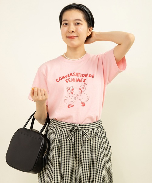 アヒルの会議プリント ミニTシャツ（Tシャツ/カットソー