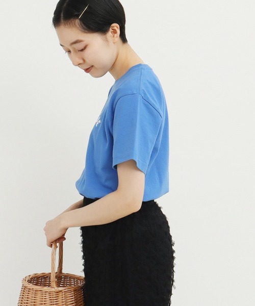 CHILD WOMAN（チャイルドウーマン）の「アヒルの会議プリント ミニＴシャツ（Tシャツ/カットソー・レディース・アイボリー/ピンク/ブルー/イエロー/グレー・FREE）」の19枚目の写真