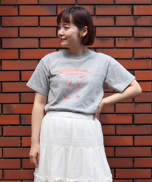 アヒルの会議プリント ミニTシャツ（Tシャツ/カットソー