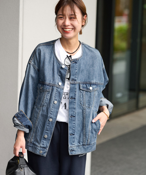 JOURNAL STANDARD relume（ジャーナルスタンダード　レリューム）の「《追加12》デニムジャケット（デニムジャケット・レディース・ネイビー/ブルー・FREE）」の11枚目の写真
