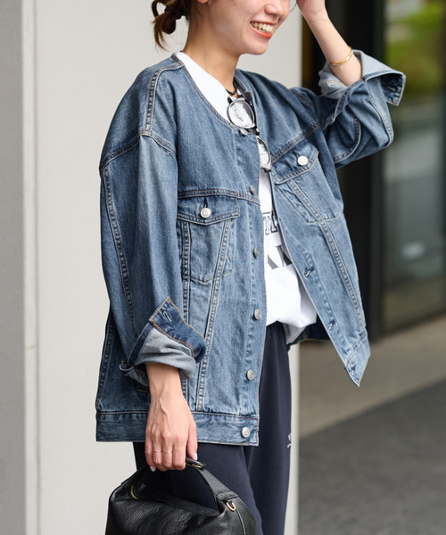 JOURNAL STANDARD relume（ジャーナルスタンダード　レリューム）の「《追加12》デニムジャケット（デニムジャケット・レディース・ネイビー/ブルー・FREE）」の8枚目の写真