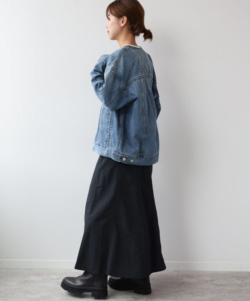 JOURNAL STANDARD relume（ジャーナルスタンダード　レリューム）の「《追加12》デニムジャケット（デニムジャケット・レディース・ネイビー/ブルー・FREE）」の4枚目の写真
