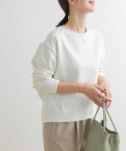 URBAN RESEARCH DOORS（アーバンリサーチドアーズ）の「ダンボールニットプルオーバー（Tシャツ/カットソー・レディース・オフホワイト/ネイビー/グレー系その他・MEDIUM）」の19枚目の写真