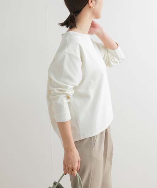 URBAN RESEARCH DOORS（アーバンリサーチドアーズ）の「ダンボールニットプルオーバー（Tシャツ/カットソー・レディース・オフホワイト/ネイビー/グレー系その他・MEDIUM）」の22枚目の写真