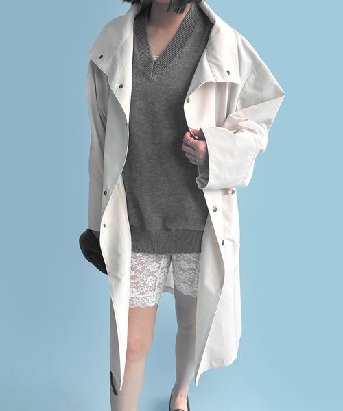 EDIT. FOR LULU(エディットフォールル)の「コットンウールVネックプルオーバー(ニット/セーター・レディース・ブラック/グレー・FREE)」の10枚目の写真