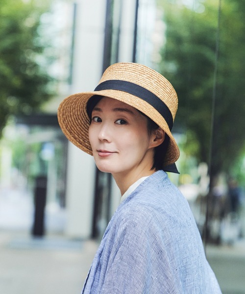 田中帽子店(タナカボウシテン)の「日本製 ポークパイ型 アリス Alice(ハット・レディース・ナチュラル・FREE)」の4枚目の写真