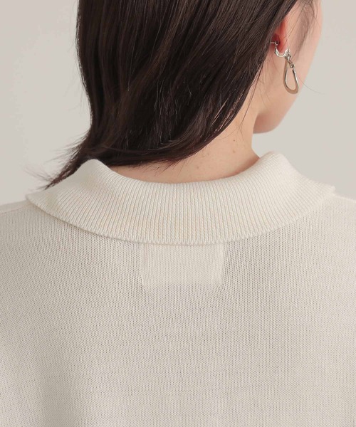 n'OrLABEL（ノアールレーベル）の「『パネルボーダーニットポロ』（ポロシャツ・レディース・モカ/ブルー/ブラック・FREE）」の21枚目の写真