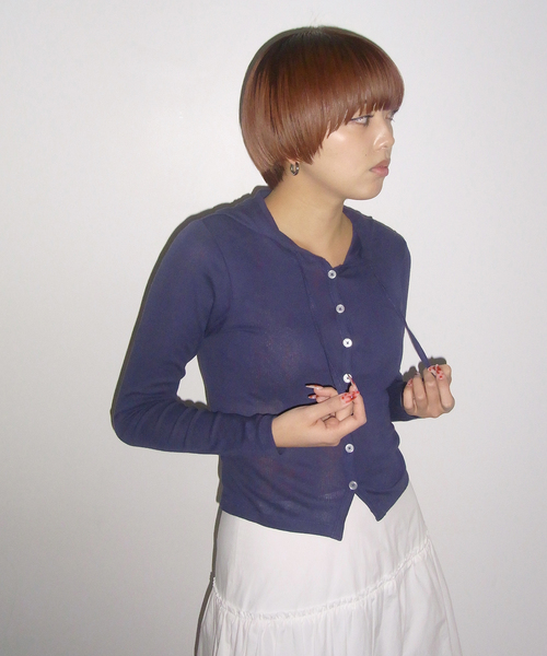 Oriens JOURNAL STANDARD(オリエンス ジャーナルスタンダード)の「別注【MILLER/ミラー】Light prib hoodie CD:カーディガン(カーディガン/ボレロ・レディース・チャコールグレー/ネイビー/ピンク・FREE)」の5枚目の写真