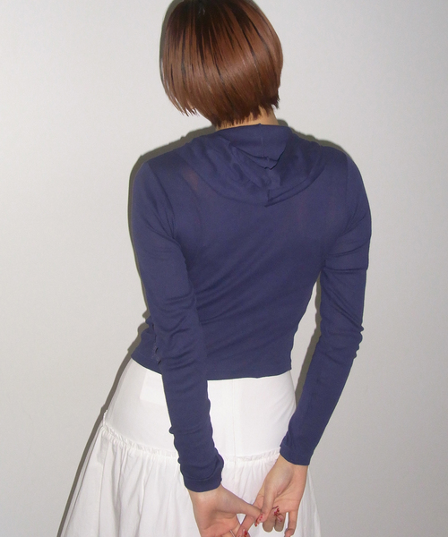 Oriens JOURNAL STANDARD(オリエンス ジャーナルスタンダード)の「別注【MILLER/ミラー】Light prib hoodie CD:カーディガン(カーディガン/ボレロ・レディース・チャコールグレー/ネイビー/ピンク・FREE)」の8枚目の写真