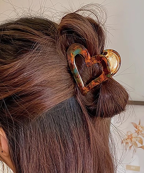 セール】ハート型ヘアクリップ（バレッタ/ヘアクリップ）｜Bifrost