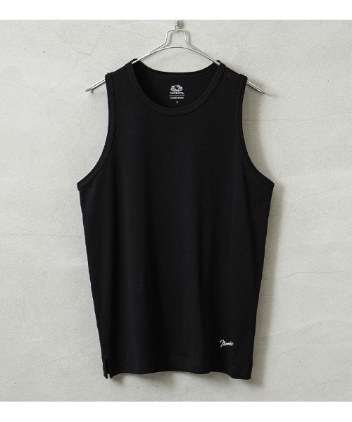 WAIPER.inc(ワイパーインク)の「FRUIT OF THE LOOM フルーツオブザルーム×NUMBER (N)INE 80754100 “2 PACK TANK TOPS” ワンポイント刺繍 2パック タンクトップ(タンクトップ・メンズ・ブラック/ホワイト/グレー・M/L/XL)」の1枚目の写真