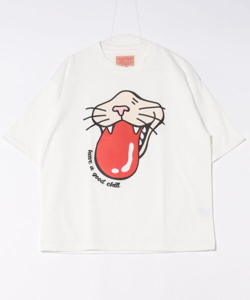 CORISCO(コリスコ)の「アニマルベロ柄Tシャツ(M1)(Tシャツ/カットソー・メンズ・ブラック系1/ホワイト系1/ホワイト系2/ブラック系2・MEDIUM/LARGE/X-LARGE)」の2枚目の写真