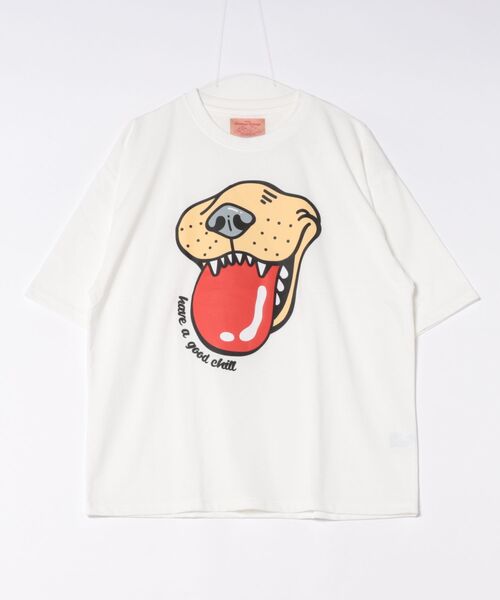 CORISCO(コリスコ)の「アニマルベロ柄Tシャツ(M1)(Tシャツ/カットソー・メンズ・ブラック系1/ホワイト系1/ホワイト系2/ブラック系2・MEDIUM/LARGE/X-LARGE)」の1枚目の写真