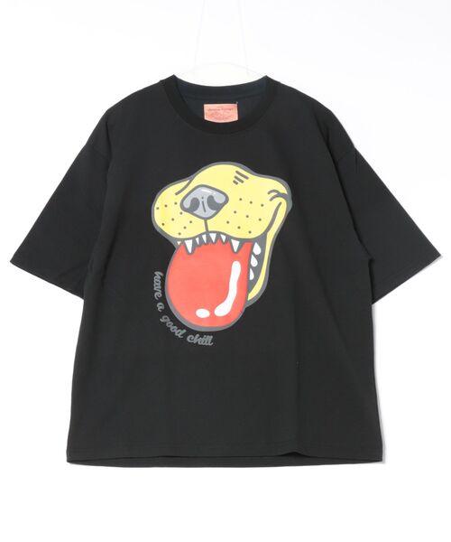 CORISCO(コリスコ)の「アニマルベロ柄Tシャツ(M1)(Tシャツ/カットソー・メンズ・ブラック系1/ホワイト系1/ホワイト系2/ブラック系2・MEDIUM/LARGE/X-LARGE)」の4枚目の写真