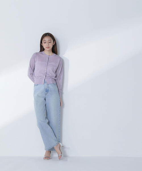 NATURAL BEAUTY BASIC(ナチュラルビューティーベーシック)の「◇ラメシアーベーシックカーディガン(カーディガン/ボレロ・レディース・グレー/ラベンダー/ベージュ/チャコールグレー・FREE)」の19枚目の写真