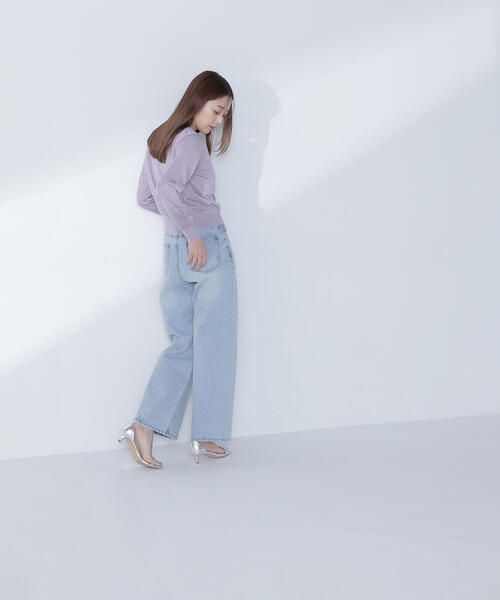 NATURAL BEAUTY BASIC(ナチュラルビューティーベーシック)の「◇ラメシアーベーシックカーディガン(カーディガン/ボレロ・レディース・グレー/ラベンダー/ベージュ/チャコールグレー・FREE)」の17枚目の写真