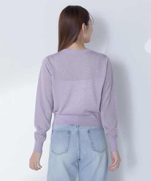 NATURAL BEAUTY BASIC(ナチュラルビューティーベーシック)の「◇ラメシアーベーシックカーディガン(カーディガン/ボレロ・レディース・グレー/ラベンダー/ベージュ/チャコールグレー・FREE)」の14枚目の写真