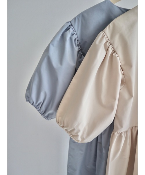 JUMELLE(ジュメロ)の「Ribbon shirt onepiece(ワンピース・レディース・ブルー/ベージュ・SMALL/MEDIUM)」の7枚目の写真