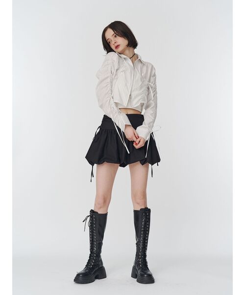 jouetie（ジュエティ）の「ギャザースリーブストライプシャツ（シャツ/ブラウス・レディース・ブルー/オフホワイト・MEDIUM）」の12枚目の写真