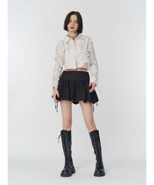 jouetie（ジュエティ）の「ギャザースリーブストライプシャツ（シャツ/ブラウス・レディース・ブルー/オフホワイト・MEDIUM）」の10枚目の写真