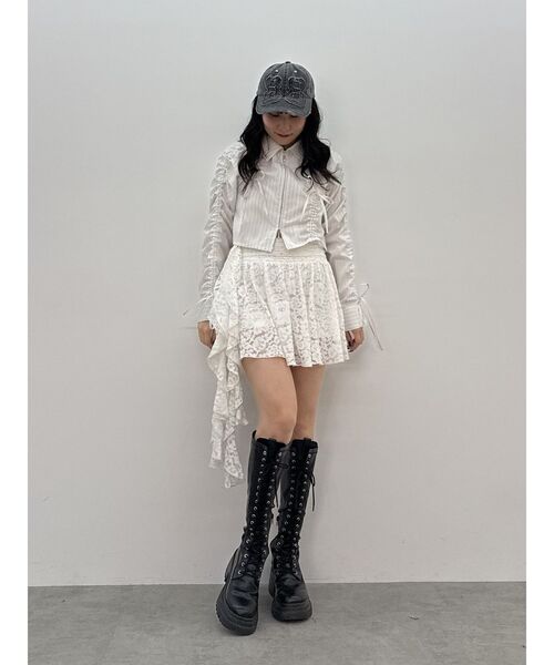 jouetie（ジュエティ）の「ギャザースリーブストライプシャツ（シャツ/ブラウス・レディース・ブルー/オフホワイト・MEDIUM）」の15枚目の写真