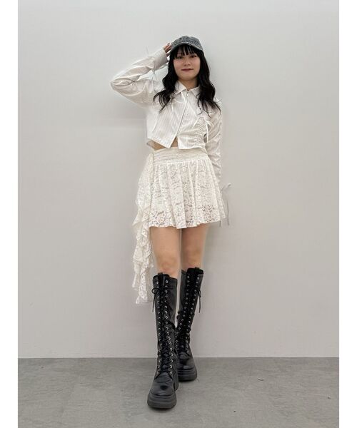 jouetie（ジュエティ）の「ギャザースリーブストライプシャツ（シャツ/ブラウス・レディース・ブルー/オフホワイト・MEDIUM）」の14枚目の写真