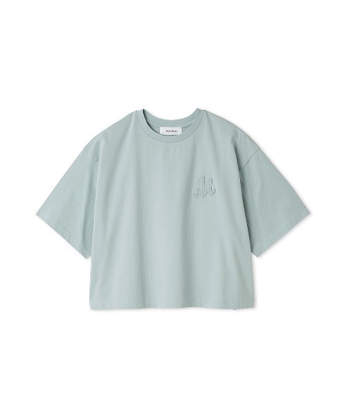 USAGI ONLINE・ZOZO限定】ショート丈アップリケTシャツ