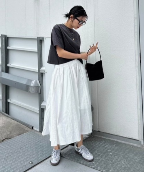 Mila Owen（ミラオーウェン）の「【USAGI ONLINE・ZOZO限定】ショート丈アップリケTシャツ【ウォッシャブル】（Tシャツ/カットソー・レディース・ライトピンク/ホワイト/チャコールグレー/その他/ライトブルー・FREE）」の13枚目の写真