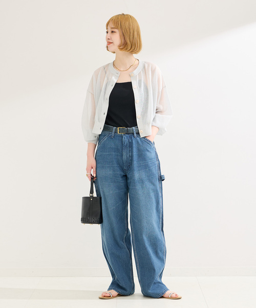 B.C STOCK（ベーセーストック）の「《追加2》手洗い可 / ショートクルーカーディガン（カーディガン/ボレロ・レディース・ネイビー/ピンク/チャコールグレー・FREE）」の4枚目の写真