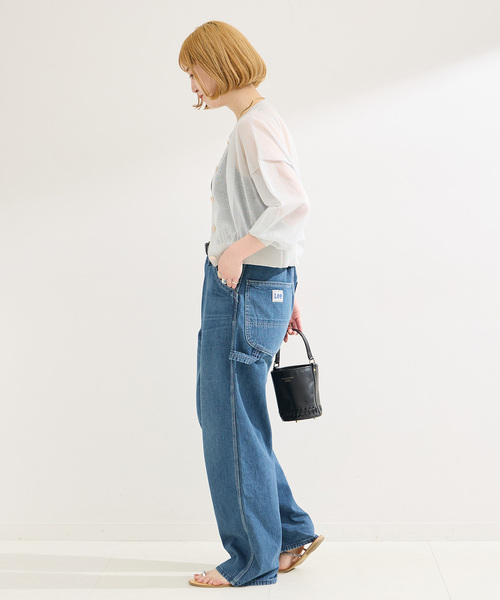 B.C STOCK（ベーセーストック）の「《追加2》手洗い可 / ショートクルーカーディガン（カーディガン/ボレロ・レディース・ネイビー/ピンク/チャコールグレー・FREE）」の6枚目の写真