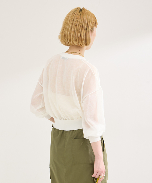 B.C STOCK（ベーセーストック）の「《追加2》手洗い可 / ショートクルーカーディガン（カーディガン/ボレロ・レディース・ネイビー/ピンク/チャコールグレー・FREE）」の19枚目の写真