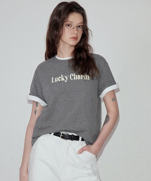 Fano Studios(ファノ ストゥディオズ)の「レタリングプリント 半袖Tシャツ FX25S123【Fano Studios】(Tシャツ/カットソー・レディース・ライトグレー系/グレー・FREE)」の2枚目の写真