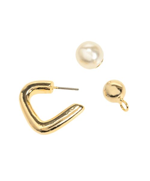 ELENDEEK（エレンディーク）の「3WAYトライアングルパールピアス（ピアス（両耳用）・レディース・ゴールド/シルバー・FREE）」の9枚目の写真