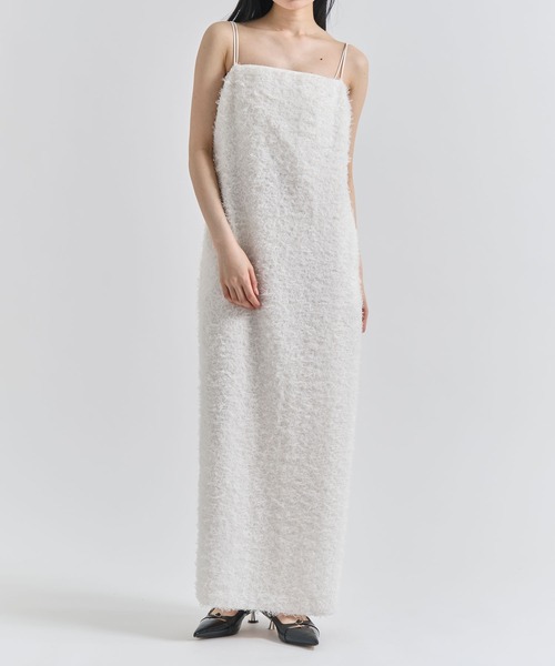 louren キャミワンピース ZOZOTOWN限定》【Louren/ローレン】feather jacquard dress