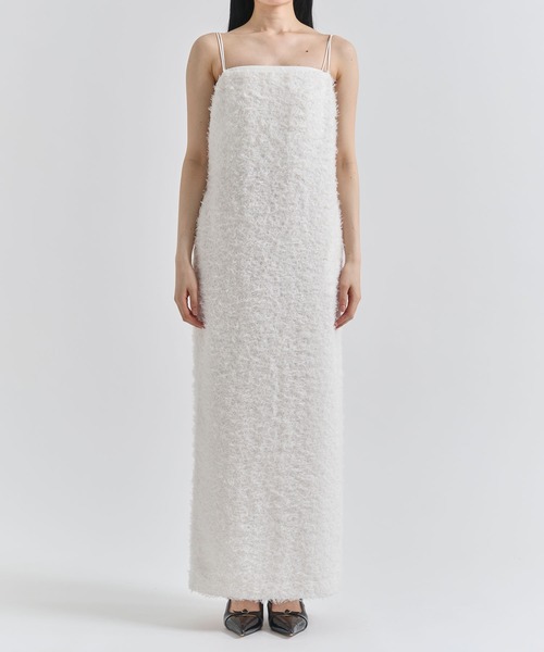 【LAUREN】ローレン　レースワンピース ZOZOTOWN限定》【Louren/ローレン】feather jacquard dress