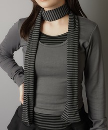 SPINNS | ZIP!で紹介されました♪ 細マフラー/細スカーフ/ボーダー/ウィッシュコア(バンダナ/スカーフ)