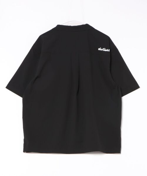 WILD THINGS(ワイルドシングス)の「【WILD THINGS】OPEN COLLAR POCKET SHIRT オープンカラーポケット付きシャツ WT25041AD(シャツ/ブラウス・メンズ・ブラック/グレー・S/M/L/XL)」の3枚目の写真